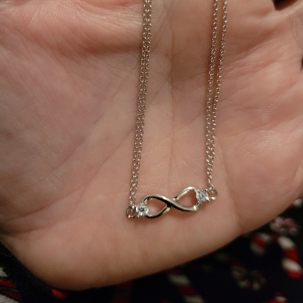 Sterling silver infinity symbol necklace